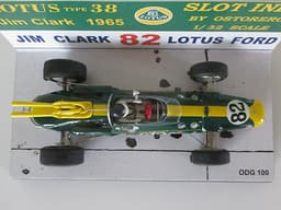 Slot Indy by Ostorero Lotus 38 Indianapolis 500, Jim Clarke 1965 - MB