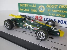 Slot Indy by Ostorero Lotus 38 Indianapolis 500, Jim Clarke 1965 - MB