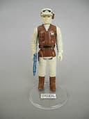 STAR WARS VINTAGE REBEL SOLDIER PBP DARK BROWN WHITE FACE WITH METALLIC PBP GUN
