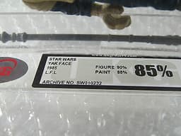 UKG Grade 85 YAK FACE Star Wars POTF Kenner Last 17 vintage LFL 1985 rare