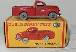 VINTAGE DINKY DUBLO MORRIS PICK UP No 065 - RED (GPW) - EXCELLENT PLUS BOXED