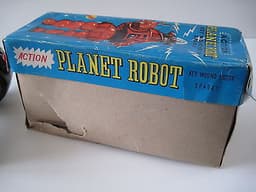 VINTAGE ORIGINAL CLOCKWORK PLANET ROBOT  K O JAPAN