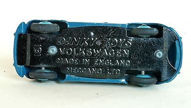 Vintage Original Dinky Toys VW Volkswagen Beetle Saloon Car No 181 VGC Dark Blue