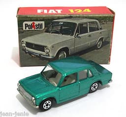 Vintage POLISTIL Fiat 124 Diecast Car Model Italy RJ14 1970\'s Club 33 Politoys