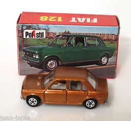 Vintage POLISTIL Fiat 128 Diecast Car Model Italy RJ12 1970\'s Club 33 Politoys
