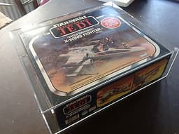 VINTAGE STAR WARS ROTJ \'BATTLE DAMAGED\' X-WING FIGHTER AFA 75 EX + NM MISB