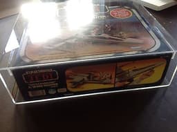 VINTAGE STAR WARS ROTJ \'BATTLE DAMAGED\' X-WING FIGHTER AFA 75 EX + NM MISB