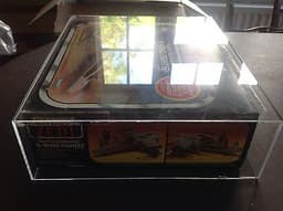 VINTAGE STAR WARS ROTJ \'BATTLE DAMAGED\' X-WING FIGHTER AFA 75 EX + NM MISB