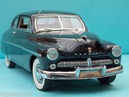 1:24 DANBURY MINT 1949 MERCURY CLUB COUPE BLACK MODEL CAR LHD RARE AMERICAN L@@K
