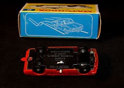 8E Ford Mustang  Fastback Orange Red Body with Red Interior with box Matchbox