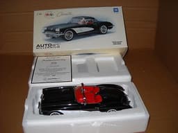 AUTOART 1:18 1959CHEVROLET CORVETTE ROADSTER BLACK BNMIB SOLD OUT MEGA RARE