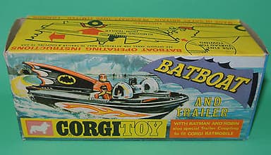 Batman-Corgi 107 Batboat 1960\'s with box.