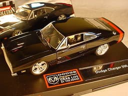 Carrera Dodge Charger 500 Black 27144 Near MB 1/32 slot car