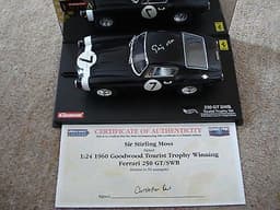 CARRERA EXCLUSIV FERRARI 250 GT SIGNED STIRLING MOSS SLOT 1/24 SCALE