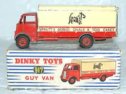 Dinky No 917 Guy Van with \'Spratts\' Logo, Original vehicle & Box