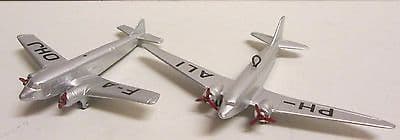 Dinky Toys pre-war Aircraft x2 1 French, restored