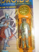 KENNER VINTAGE STAR WARS DROIDS BOBA FETT W/ COIN ULTRA RARE MOC