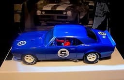 PIONEER SLOT CAR J-CODE SPECIAL 1967 CHEVY CAMARO REFLEX BLUE TOOL TEST ASSEMBLY
