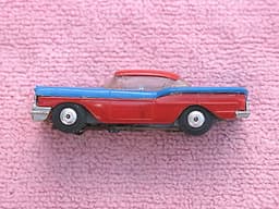 PLAYCRAFT: VINTAGE - SALOON SLOT-CAR - RED & BLUE - WORKING MOTOR - GOOD ORDER