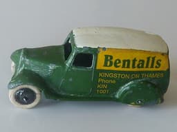 Pre war Dinky 28 type 2/280 van restored as 280g \'Bentalls\'