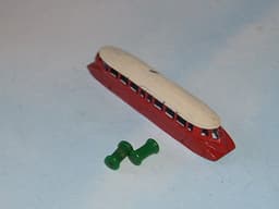 PRE WAR DINKY MECCANO GWR 2 TONE AUTO RAIL CAR - RED + WHITE