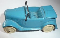 PRE WAR DINKY OPEN AUSTIN 7 SMALL CAR NO.35D LIGHT BLUE