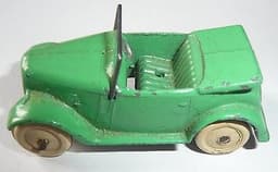 PRE WAR DINKY OPEN AUSTIN 7 SMALL CAR NO.35D LIME GREEN