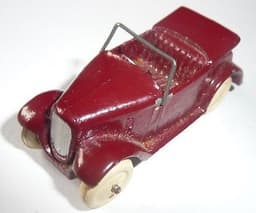 PRE WAR DINKY OPEN AUSTIN 7 SMALL CAR NO.35D MAROON