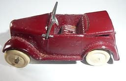 PRE WAR DINKY OPEN AUSTIN 7 SMALL CAR NO.35D MAROON