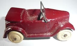 PRE WAR DINKY OPEN AUSTIN 7 SMALL CAR NO.35D MAROON