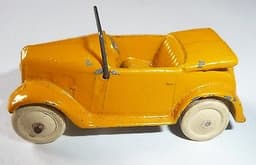 PRE WAR DINKY OPEN AUSTIN 7 SMALL CAR NO.35D YELLOW