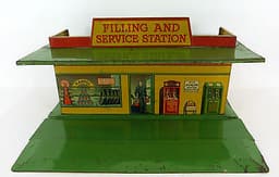 PRE WAR DINKY TOYS TINPLATE PETROL STATION No 48 ( GOOD CONDITION