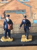 PRE-WAR DINKYS FROM SET 12. GPO & AIRMAIL POST BOXES, POSTMAN & TELEGRAPH BOY.