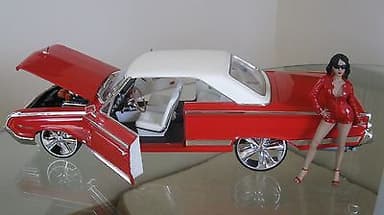 ROAD SIGNATURE 1964 MERCURY MARAUDER CUSTOM MUSCLE STREET CHROME WHEELS 1:18