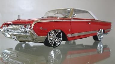 ROAD SIGNATURE 1964 MERCURY MARAUDER CUSTOM MUSCLE STREET CHROME WHEELS 1:18