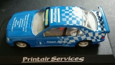 Scalextric 1 of 25 made print error bmw blue