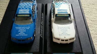 Scalextric 1 of 25 made print error bmw blue