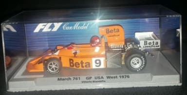Scalextric Fly March 761 GP USA West Vittorio Brambilla 88327 Slot car.