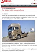 Tekno Scania Golden Griffin Limited Edition Diecast 1:50 Model Truck