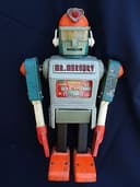 VINTAGE 1960s JAPAN MARX LINEMAR MR. MERCURY BATTERY OPERATED TIN TOY ROBOT