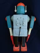 VINTAGE 1960s JAPAN MARX LINEMAR MR. MERCURY BATTERY OPERATED TIN TOY ROBOT