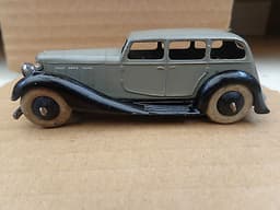 VINTAGE DINKY TOYS PRE WAR ?? ARMSTRONG SIDDERLEY CAR SMOOTH HUBS WHITE TYRES