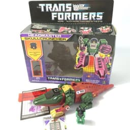 Vintage G1 Takara Hasbro Transformers Robot Headmaster Grax Skullcruncher Boxed
