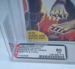 Vintage Hasbro GI-JOE 1985 AFA Snake Eyes MOC