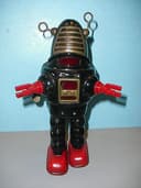 Vintage Japanese " Tinplate  Robbie The Robot ,  Very Good For Age