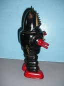 Vintage Japanese " Tinplate  Robbie The Robot ,  Very Good For Age