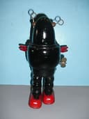Vintage Japanese " Tinplate  Robbie The Robot ,  Very Good For Age