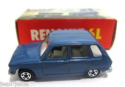Vintage POLISTIL Renault 6L Blue Diecast Car Model Italy 70\'s Club 33 Politoys