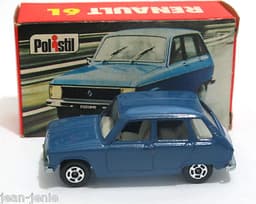 Vintage POLISTIL Renault 6L Blue Diecast Car Model Italy 70\'s Club 33 Politoys
