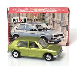 Vintage POLISTIL Volkswagen VW Golf Diecast Green Car Model Italy RJ51 Politoys